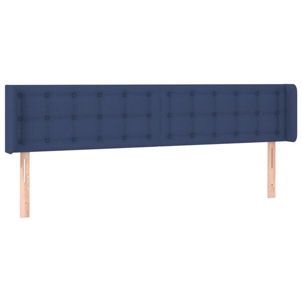 vidaXL T&ecirc;te de lit avec oreilles Bleu 183x16x78/88 cm Tissu