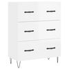vidaXL Buffet Blanc brillant 69,5x34x90 cm Bois d'ing&eacute;nierie