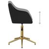 vidaXL Chaise pivotante de bureau Noir Velours