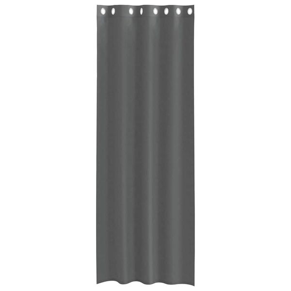 vidaXL Rideaux en voile avec œillets 2 pcs gris foncé 140x260 cm