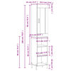 vidaXL Buffet haut Ch&ecirc;ne sonoma 34,5x34x180 cm Bois d'ing&eacute;nierie