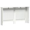 vidaXL Cache-Radiateur Blanc brillant 152 x 19 x 81,5 cm