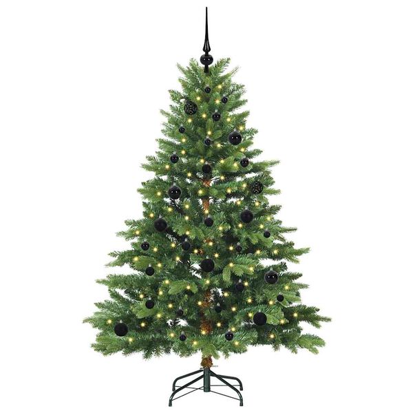 vidaXL Sapin de No&euml;l artificiel avec 150 LED Vert 150 cm PE et PVC