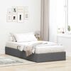 vidaXL Lit de Rangement avec matelas Gris fonc&eacute; 90 x 190 cm tissu