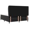vidaXL Lit &agrave; ressorts avec matelas Noir 200 x 180 cm Polyester