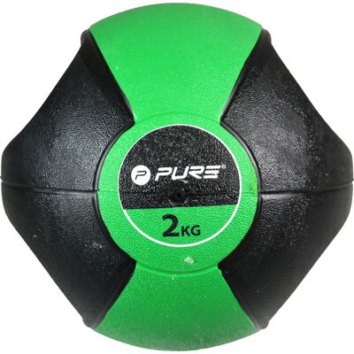 Pure2Improve Ballon médicinal avec poignées 2 kg Vert