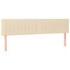 vidaXL Sommier &agrave; lattes de lit avec matelas Cr&egrave;me 180x200 cm Tissu