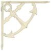 vidaXL Supports d'&eacute;tag&egrave;re murale 12 pc Blanc antique 21 x 21 x 3.5 cm