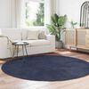 vidaXL Tapis shaggy &agrave; poils longs NAVARRA bleu marine 200x200 cm