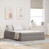vidaXL Lit avec rangement et matelas Taupe 140 x 200 cm Polyester