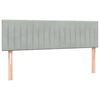 vidaXL Sommier &agrave; lattes de lit et matelas gris clair 160x220cm velours