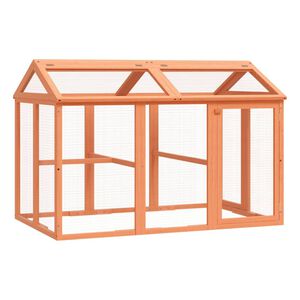 vidaXL Enclos animaux marron 141x94x104 cm bois massif de pin