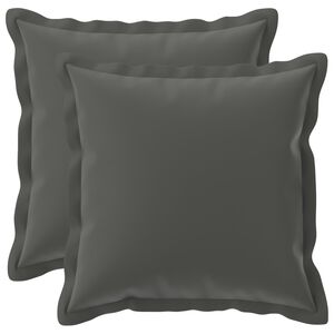 vidaXL Housse de coussin 2 pc HOUTEN Anthracite 30 x 30 cm Polyester