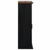 vidaXL Armoire suspendue HALDEN 2 portes coulissantes noir pin