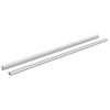 vidaXL Tige de placard 2 pcs Argent&eacute; 764 x 15 x 29 mm