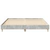 vidaXL Cadre de lit sans matelas gris b&eacute;ton 200x200 cm bois ing&eacute;nierie