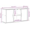 vidaXL Meuble TV ODDA blanc 79x24x40 cm bois massif pin
