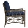 vidaXL Chaise de jardin avec coussin Gris 73 x 61 x 77 cm polyrotin