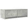vidaXL Meuble TV gris b&eacute;ton 80x31x25,5 cm bois d'ing&eacute;nierie
