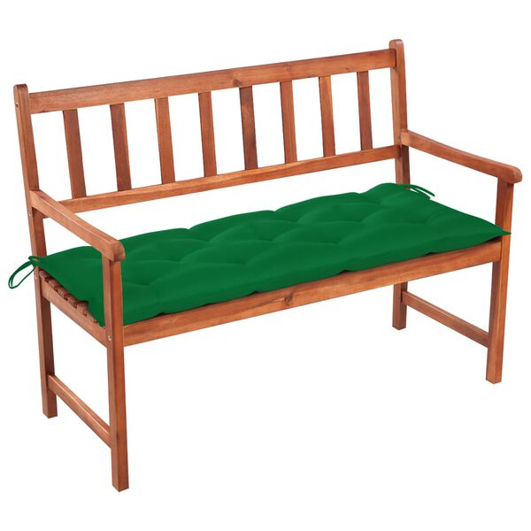 vidaXL Banc de jardin avec coussin 120 cm Bois d'acacia massif