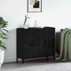 vidaXL Buffet Ch&ecirc;ne noir 90 x 34 x 80 cm Bois d'ing&eacute;nierie