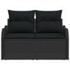 vidaXL Canap&eacute; de jardin avec coussin Noir 121 x 62 x 69cm polyrotin