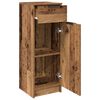 vidaXL Cabinet de salle de bain avec porte Bois ancien 32 x 34 x 90 cm
