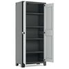 Keter Armoire de rangement avec &eacute;tag&egrave;res Titan Noir et gris 182 cm