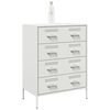 vidaXL Buffet blanc 68x39x89 cm acier