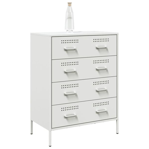 vidaXL Buffet blanc 68x39x89 cm acier