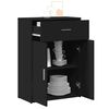vidaXL Buffet noir 60x30x84 cm bois d'ing&eacute;nierie