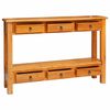 vidaXL Table console Naturel 115 x 32 x 76 cm Bois de Mahogany Massif
