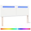 vidaXL T&ecirc;te de lit LED Blanc 144 cm Cuir synth&eacute;tique