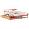 vidaXL Cadre de lit sans matelas cire marron 140x190cm bois pin massif