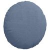vidaXL Coussins de si&egrave;ge 2 pcs Bleu &Oslash; 40 cm Tissu en velours c&ocirc;tel&eacute;