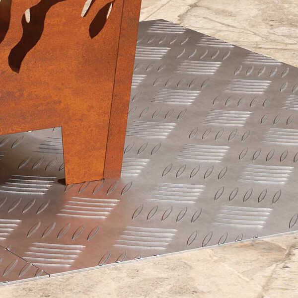 vidaXL Nez de marche Rectangulaire 2 pcs Argent&eacute; 70 x 50 cm Aluminium