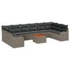 vidaXL Ensemble de canap&eacute; de jardin 11 pc Gris polyrotin