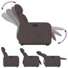 vidaXL Fauteuil inclinable &eacute;lectrique marron fonc&eacute; tissu