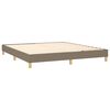 vidaXL Sommier &agrave; lattes de lit avec matelas LED Taupe 180x200 cm Tissu