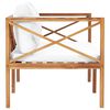 vidaXL Salon de jardin 4 pcs avec coussins Bois de teck solide