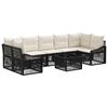 vidaXL Ensemble de canap&eacute; de jardin 8 pc Noir polyrotin