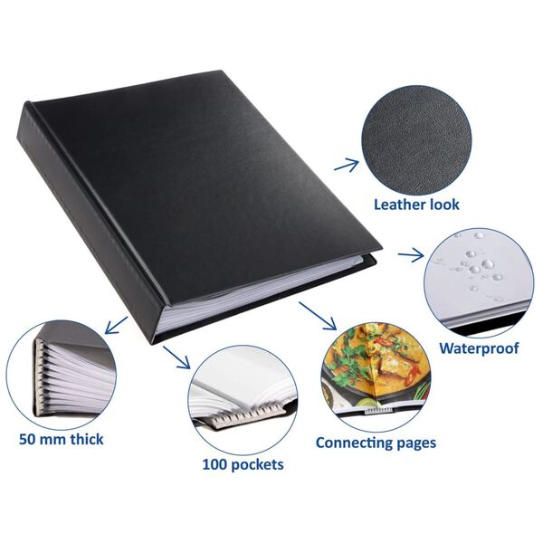 rillstab Dossier de pr&eacute;sentation A4 100 pochettes Noir