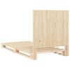 vidaXL Cadre de lit sans matelas avec t&ecirc;te de lit 90x200cm bois massif