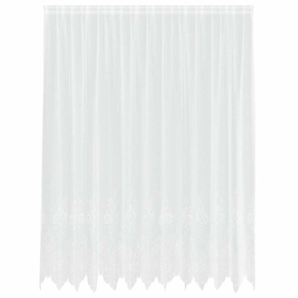 vidaXL Rideau en Dentelle Floral Blanc 200 x 300 cm Polyester