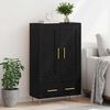 vidaXL Haut Armoire Ch&ecirc;ne noir 69,5 x 31 x 115 cm Bois d'ing&eacute;nierie