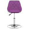 vidaXL Chaises &agrave; manger pivotantes lot de 2 violet et blanc similicuir
