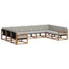 vidaXL Ensemble de canap&eacute;s d'ext&eacute;rieur 9 pc Gris Naturel et Clair