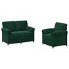 vidaXL Ensemble de Canap&eacute;s 2 pc Vert fonc&eacute; Velours