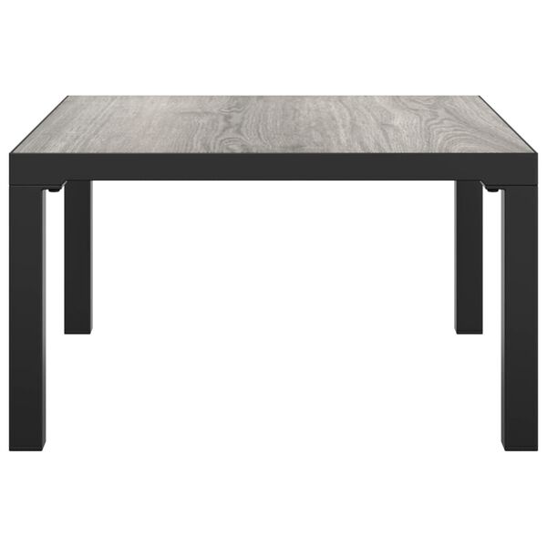vidaXL Table basse de jardin gris 55x55x31 cm DPC et acier