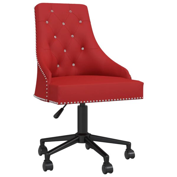 vidaXL Chaise pivotante de salle &agrave; manger Rouge bordeaux Velours